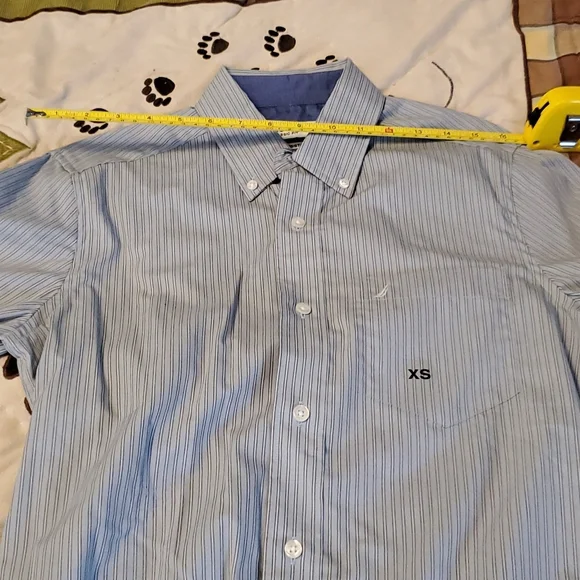 NWT! Nautica classic fit striped long sleeve dress shirt - Picture 11 of 13